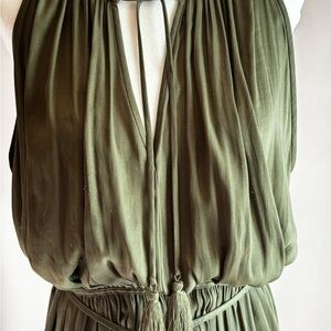 Gorgeous Sage/Olive Green Halter Dress